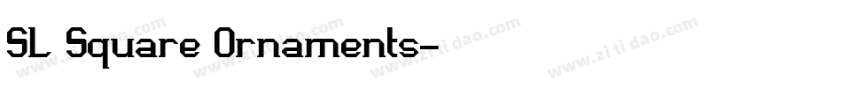 SL Square Ornaments字体转换